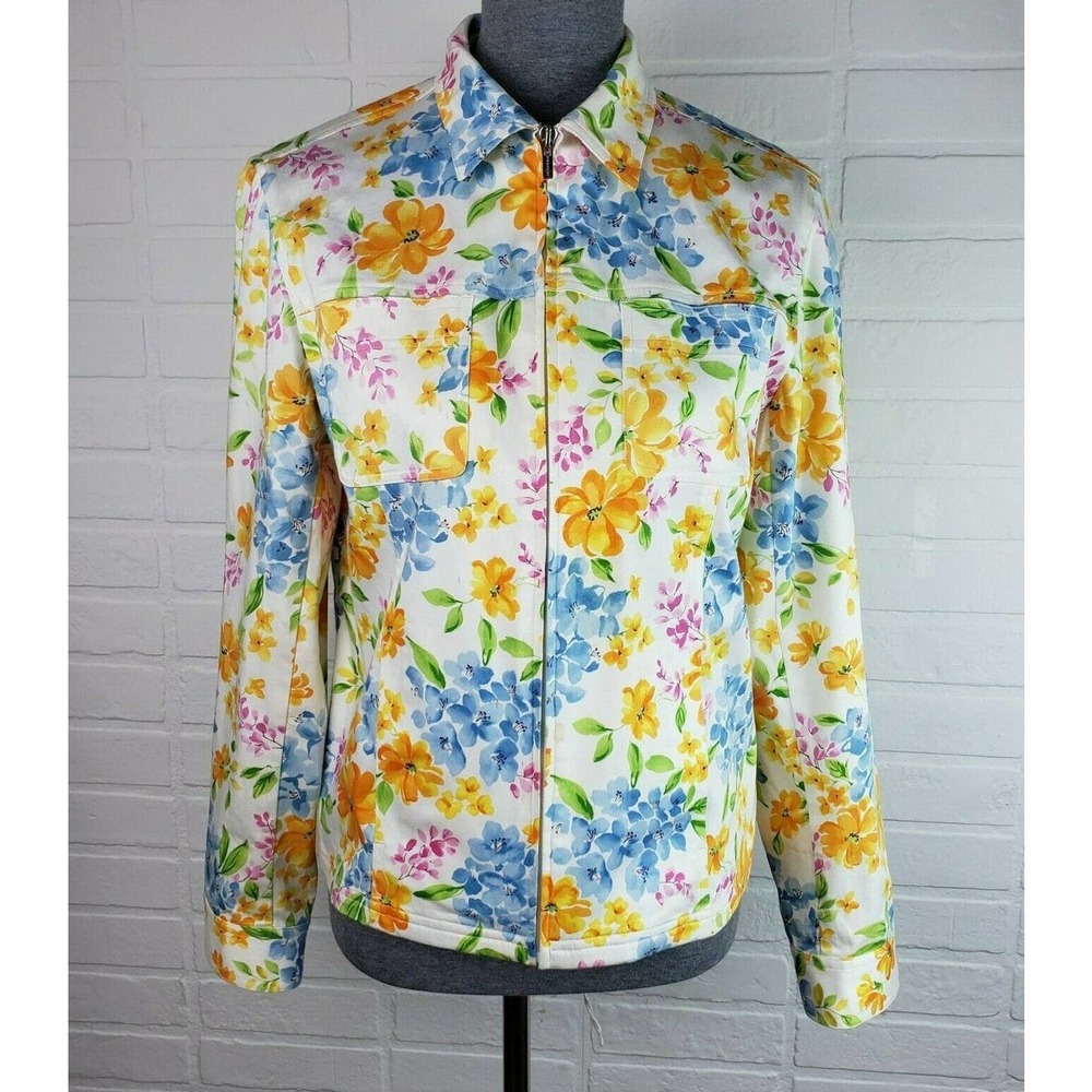 Jones New York Signature Jacket Floral Multi Med